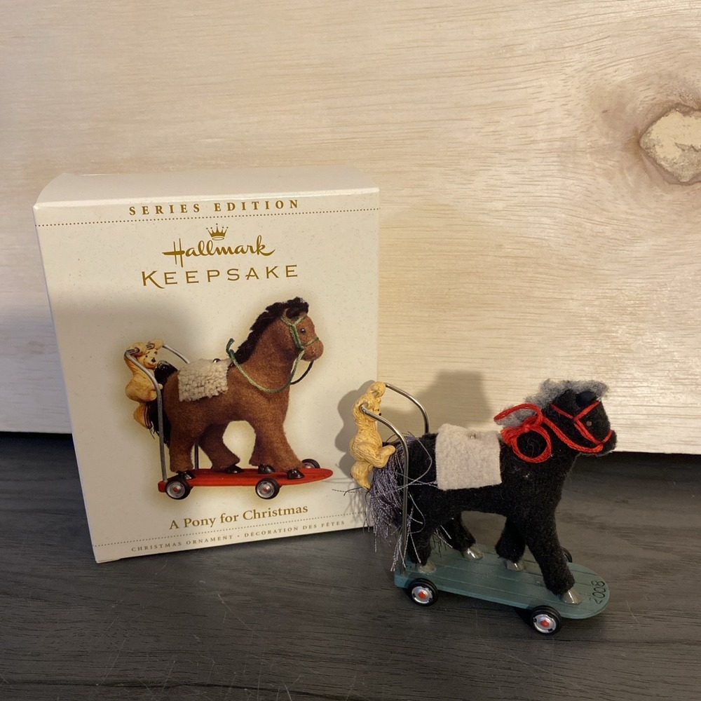 Hallmark A PONY FOR CHRISTMAS Ornament 2006 ~ Teddy Bear Horse 9th In The Series